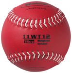 Markwort Color Coded Weighted 11-Inch Softball (12-Ounce, Maroon)