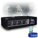 Power Dynamics 4 Channel 800w Bluetooth Mixer Amplifier with Remote for Live PA Stage DJ Bands