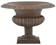 Esschert Design USA XH69 Cast Iron French Urn Planter, Brown, Medium