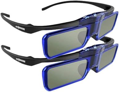 RetroDepth LT Lightweight Rechargeable DLP Link 3D Glasses for all DLP 3D Projectors (Benq, Optoma, Acer, Vivitek, Dell Etc) by Evolv3Dimensions (2 Pack)