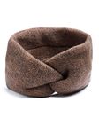 Vogue Hair Accessories Women's Soft Knot Woollen Knitted Head Band for Women, Pack of 1 - Brown