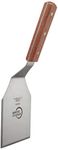 Mercer Culinary Praxis 5 x 4-Inch Heavy Duty Turner, Wood Handle, Stainless Steel, 38x10x3 cm, Brown