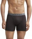 Jockey 8009 Men's Super Combed Cotton Rib Solid Boxer Brief with Ultrasoft Waistband_Brown_S