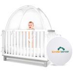 KinderSense® - Baby Safety Crib Tent - Premium Toddler Crib Topper to Keep Baby from Climbing Out - See Through Mesh Crib Net - Mosquito Net - Pop-Up Crib Tent Canopy to Keep Infant in