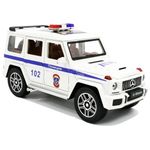 DEUSON ECOM Police Toy Car 1:24 Scale G Wagon Car Diecast Metal Jeep Police Car for Kids Die Cast Toy Car Sound Light Pull Back