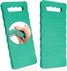 com-four ® 2x Kniekissen für den Garten - Kniematte für die Gartenarbeit - Kniepolster für Handwerk und Freizeit - Knieschutzmatte wasserbeständig, wärmedämmend (grün - 2 Stück)