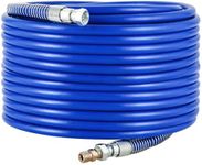 FLKQC Airless Paint Spray Hose Kit, 100FT 3600psi High-Pressure Fiber Tube, Double Layer Braided Wire High Pressure Airless Paint Spray Hose Universal Paint Sprayer Flexible Tube 1/4" (100FT/30M)