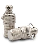 Aribari 2 x ribbed address capsules for small dogs and cats address holder also suitable for small animals collar pendants for pet identity