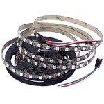 Ws2812B Rgb Individually Addressable Pixel Led Strip - 3M (9.8Ft) - 60 Leds/M - Diy Projects, Home Decoration, Lighting Effects - 1 meter, Aluminium, Multicolor