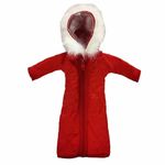 1 Pcs Long Coat for Doll Cotton Jacket Handmade Coat For 1/6 Doll Dress Winter Clothes Accessories Toy (red)