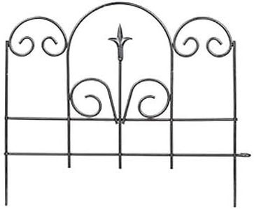 BestNest Panacea 89382 Garden Edge with Finial, Black, 16" H, Pack of 12