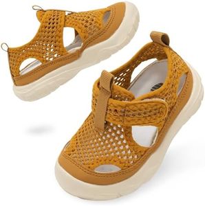 BARERUN Toddler Baby Water Shoes Barefoot Quick Dry Swim Sport Pool Aqua Shoes for Boy's Girl's(Baby) Brown Size 5.5
