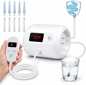 Electric Enema Kit with Handheld Control for Colon Cleanse,Dual Nozzles