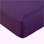 Sfoothome Single Fitted Sheet (King - Purple) - Deep Pocket Brushed Velvety Microfiber, Breathable, Extra Soft and Comfortable - Wrinkle, Fade, Stain and Abrasion Resistant