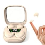 2-in-1 Wireless Small Invisible Earbuds Set Bluetooth Hidden Sleep Earphones for Side Sleeping Flat Headphones In Ear Mini Ear Buds for Small Ear Canals for iPhone Android Men Women Side Sleepers Work