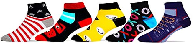 RC. ROYAL CLASS Boy's & Girl's Ankle Length Cotton & Spandex Socks (Pack of 5) (Multicolored_12-13 Years)