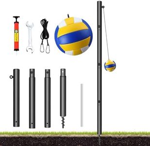 BAFOLLGY Tetherball Set for Adults and Dog with Tetherball Ball, Rope and Pole, Heavy Duty Tetherball Pole Set Family Fun Portable Outdoor Game for Backyard, Lawn, Sand and Beach