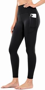 OVRUNS Yoga Pants for Women Tummy Control Gym Leggings with Pockets for Sport Athletic Workout Running - Pants Black - S