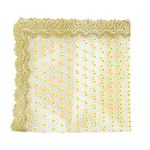 White Decorative Netted Cloth Pooja Chunari (Size :- 18 Inches x 36 Inches) Chunni Puja Festival New year Decoration Chunr MATA Ki Chunri for Statue Chowki Aasan Mat Posters Frame