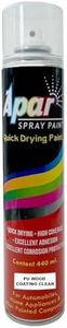 APAR PU Spray Wood Coating Clear -440 ml, for interior & Exterior Usage Quick Drying Spray For High Gloss and Smooth Surface