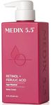 Medix 5.5 Retinol Cream with Ferulic Acid Anti-Sagging Treatment. Targets Crepey Wrinkles and Sun Damaged Skin. Anti-Aging Cream Infused With Black Tea, Aloe Vera, And Chamomile (15oz)