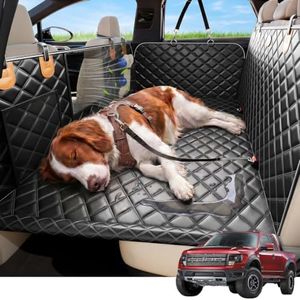 PetDance Truck Back Seat Extender for Dogs,【Hard Bottom But Soft Touch】 Dual Locked Edge Car Seat Cover for Backseat,【600LB】 100% Waterproof Anti-Scratch for Full Size SUV/Truck/MPV - (XL,Brown)