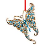 FLYAB Butterfly Christmas Ornament 2024 Monarch Butterfly Hanging Ornament Butterfly Ornament for Christmas Tree Decorations Butterfly Gift for Women Girls Sister