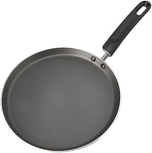 KitchenCraft Non Stick Pancake Pan with Printed Recipe, Aluminium, 24 cm