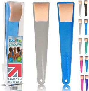 Prodotto in Gran Bretagna applicare senza sforzo lozione con BackBliss Easy Reach Back Lotion Applicator per uomini e donne confezione doppia trasparente/blu
