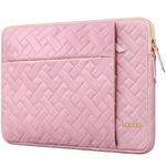 Lacdo 15-15.6 Inch Laptop Sleeve Case for Acer HP Dell ASUS Laptop, Acer Aspire 15, HP Pavilion/Envy 15, Dell Latitude 15, ThinkPad/IdeaPad 15, ASUS ZenBook 15 Computer Bag, Sakura Pink