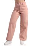 dollhouse Women's Jeans - Wide Leg Flare Cargo Jeans - Straight Leg Loose Cut Denim Pants with Cargo Pockets for Women (1-13), Blush, 7