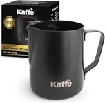 Kaffe Milk Frothing Pitcher (20oz / 600ml) - 304 Stainless Steel, Dripless Spout, Ergonomic Handle - Metal Milk Pitcher for Frothing & Steaming - Milk Frother Cup for Latte Art and Espresso Machines