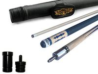 2021 Champion Lost Pieces Series Onora Pool Cue Stick 60 inch Long, Low Deflection Pro Taper, White or Black Hard Case,Model: LPC4, Onora Cue (Black case, 21oz)