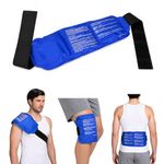 Zollyss Reusable Hot and Cold Ice Pack for Pain Relief Gel Bag for Shoulder Ankle Knee - BLACK