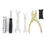 Motorcycle Repair Tool, Universal Motorcycle Tool Kit Including Wrench, Screwdriver, Plier and Spark Plug Socket, Portable Emergency Tool Kit for All Motorcycle Repairing