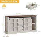 DWVO Farmhouse Sideboard Buffet Cab