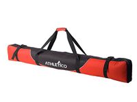 Athletico Mogul Padded Ski Bag - Fully Padded Single Ski Travel Bag (Red, 170 cm)