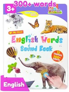 ZeenKind English Learning Talking Book for Kids 2 3 4 5 6 Years Old, 300+ Words Interactive Audio Sound Books for Toddlers, Early Learning Educational Electronic Musical Toy