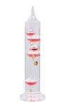 11 inch Galileo Thermometer with 5 Rose Pink Colored Balls