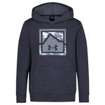 Under Armour Boys' Outdoor Hoodie, Large Front Pocket, Quick-Drying & Lightweight, Navy/Gray Mountain, Medium