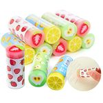 Cute Erasers, Kawaii Animal Pencil Eraser, Fruits Small Eraser Accessory Office Home School Supplies Suitable for Kids Adults Students (Fruits Erasers 12 Pack)