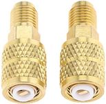 gohantee 2 Pcs R410A Straight Swivel Adapters, 5/16" SAE Female × 1/4" SAE Male R410A Air Conditioner Adapter for Mini Split System A/C, HVAC and Refrigeration Service