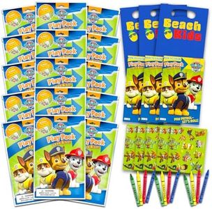 Bendon Set Of 15 Kids Play Packs Fun Party Favors Coloring Book Crayons Stickers (Nickelodeon Paw Patrol)