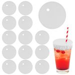 15pcs Women's Drink Protectors, Drink Lids with Straw Holes Drug-Proof Reusable Drink Lids Anti Spike Drink Cover for Nightclubs Party (White)