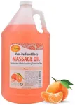 SPA REDI - Massage Oil, Mandarin, 128 Oz - Professional Full Body Massage Therapy, Made with Almond Oil, Cotton Seed Oil, Sunflower Oil, Avocado Oil, Essential Oils and Vitamin E