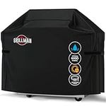 Grillman Premium BBQ Cover, Gas Barbecue Cover fits Weber BBQ, Char Broil, Outback & more, Waterproof, Heavy Duty, Windproof, Rip-Proof & UV Resistant Barbecue Covers (183L x 66W x 130H cm, Black)