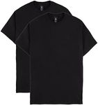 Hanes Men's Tall Short Sleeve Beefy-T, Black, 4X-Large/Tall (Pack of 2)