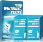 Teeth Whitening Strips for Sensitive White: 42 Pcs Whitener Safe Whitestrip, Enamel Natural Whiten Strip, 30 Minutes Fast-Result Whitened Products for Home Travel Work, 21 Treatments, Mint