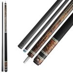 RHINO RETRO Pool Cue - Thuya - Lizard Embossed Microfiber Leather Wrap & Point - 3/8-8 Joint -12.5mm Tip Diameter, 100% Carbon Fiber Shaft & Composite Butt with 3D Printing Technology, Pro taper