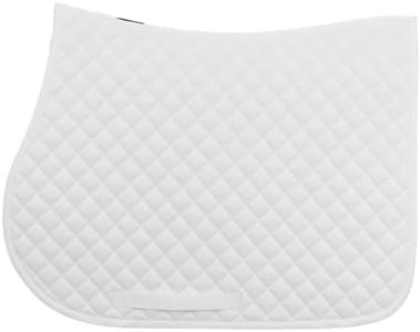 Equinavia Harstad All Purpose Saddle Pad | Classic & Durable | Moisture-Wicking Tricot Backing - White - Horse